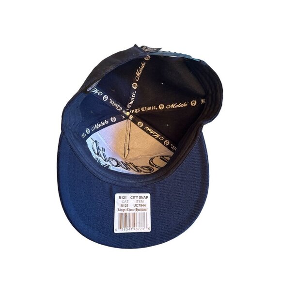 Detroit MI Snapback Blue Hat By Malak Adjustable - Picture 4 of 5